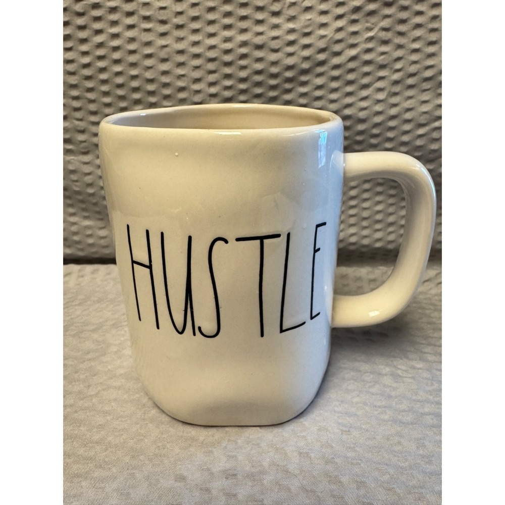 Rae Dunn Mug 'Hustle' Artisan Collection Housewares 18oz 4.5" H